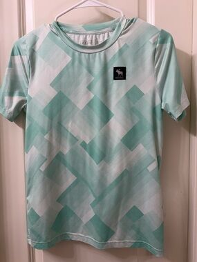 abercrombie kids Mint and White Active Tee